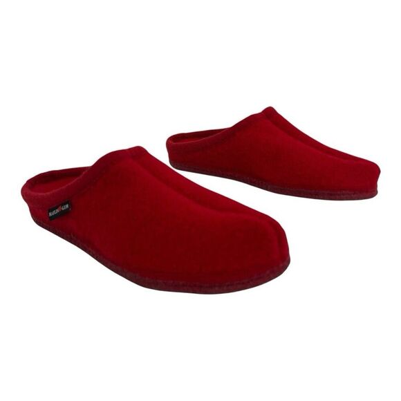 HAFLINGER Alaska Classic Boiled Wool Red Unisex Size 42 W11 M9 Slipper - Picture 1 of 8